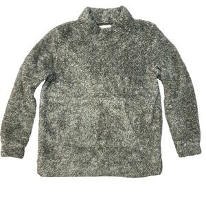 Koolaburra by UGG Womens Fuzzy Fleece Pullover Jacket XS Olive Green